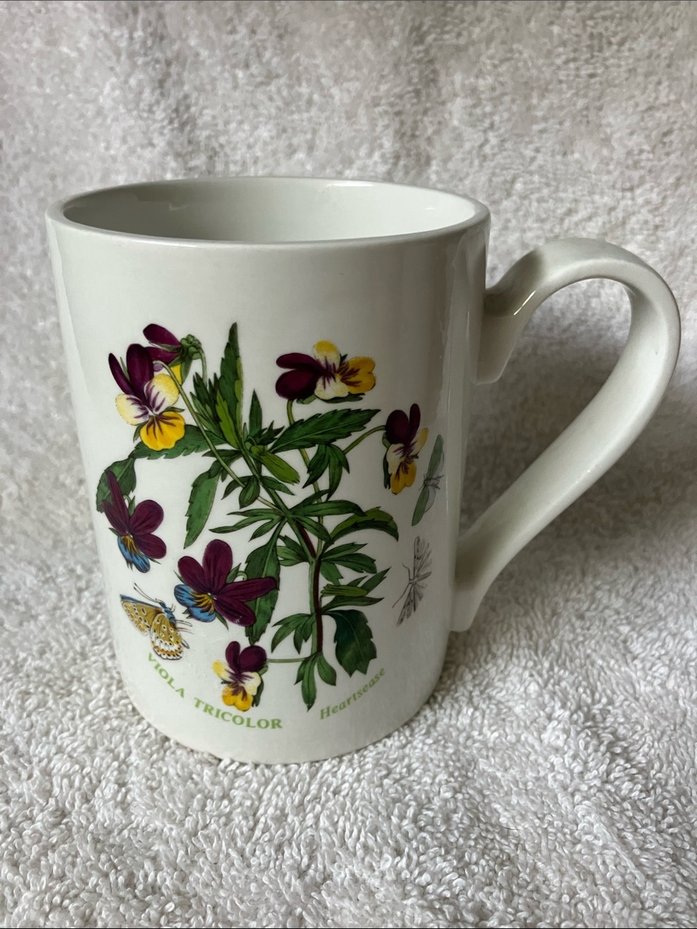 Portmeirion Mug Stoke on Trent Floral Mug Viola Tricolor Heartease